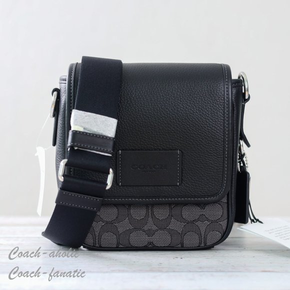 Coach Other - NWT Coach CO915 Lucas Crossbody In Signature Jacquard Charcoal/Black